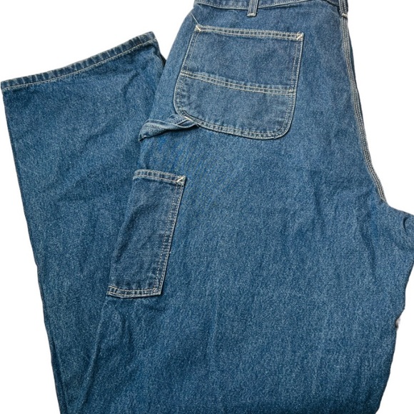 Carhartt Big and Tall Size 38 X 34 Straight Leg Carpenter Workwear Jeans 3140 - Picture 4 of 8